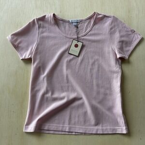 Red House Shirt Womens Large Pink Silk Blend Scoop Neck Short Sleeve Top